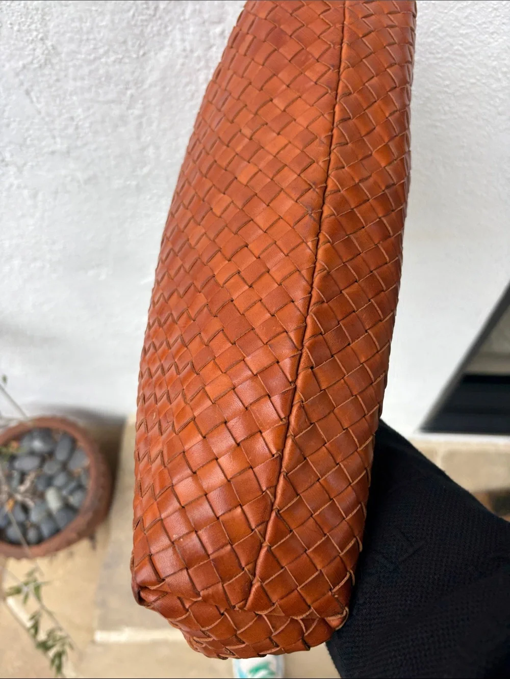 ErCan x Milaner, Rare collaboration Leather Tote Bag in Cognac Brown 16 x 9